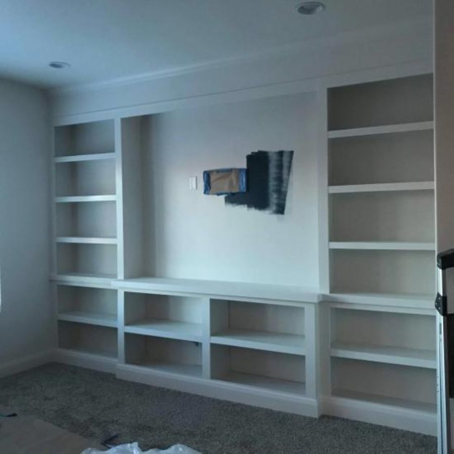 Tv-wand en -kast in mancave